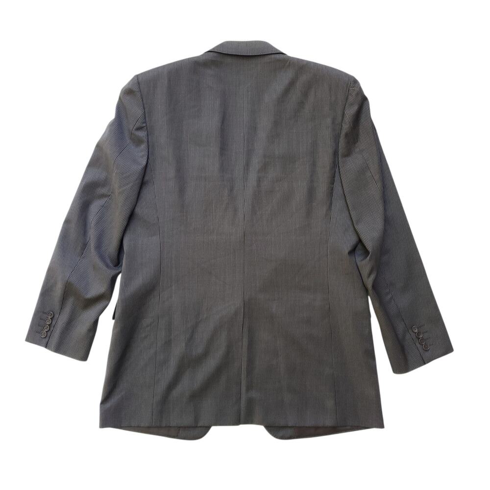 Canali Wool Blazer Jacket Sport Coat Brown Stripe Peak Lapel Natural Comfort 44L - Picture 6 of 16